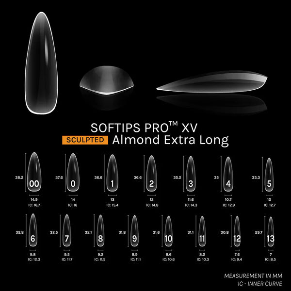 SOFTIPS PRO™ XV SCULPTED - ALMOND EXTRA LONG