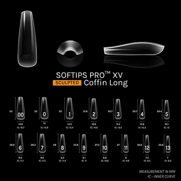 SOFTIPS PRO™ XV SCULPTED - COFFIN LONG