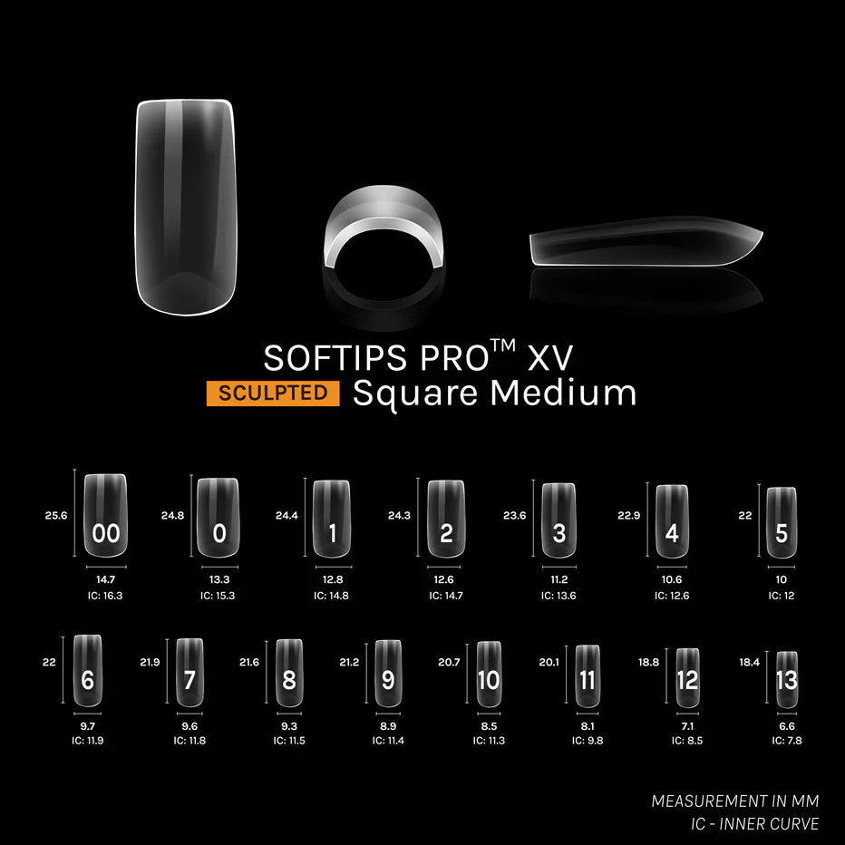 SOFTIPS PRO™ XV SCULPTED - SQUARE MEDIUM