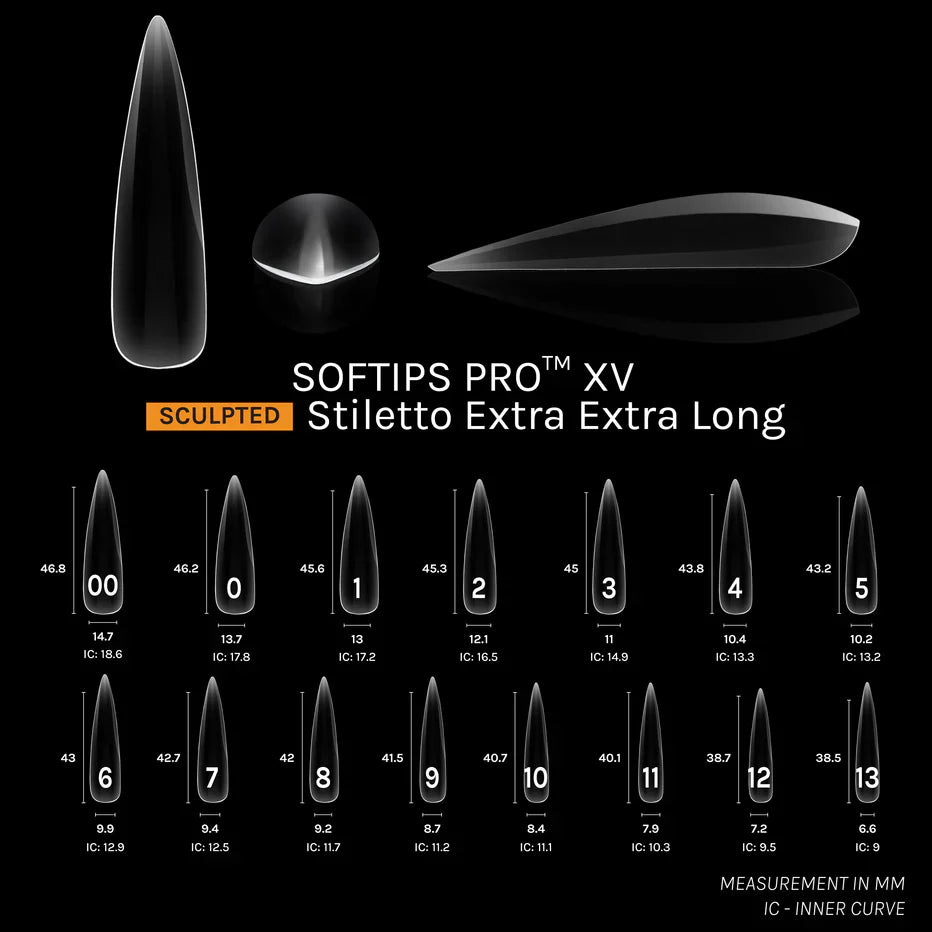 SOFTIPS PRO™ XV SCULPTED - STILETTO EXTRA EXTRA LONG