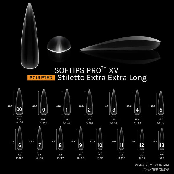 SOFTIPS PRO™ XV SCULPTED - STILETTO EXTRA EXTRA LONG