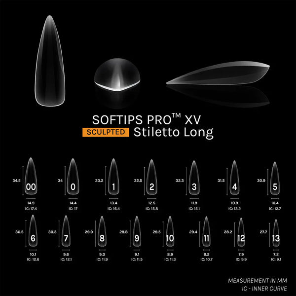 SOFTIPS PRO™ XV SCULPTED - STILETTO LONG