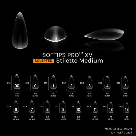 SOFTIPS PRO™ XV SCULPTED - STILETTO MEDIUM