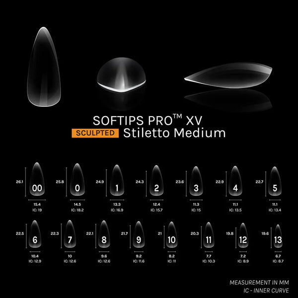 SOFTIPS PRO™ XV SCULPTED - STILETTO MEDIUM
