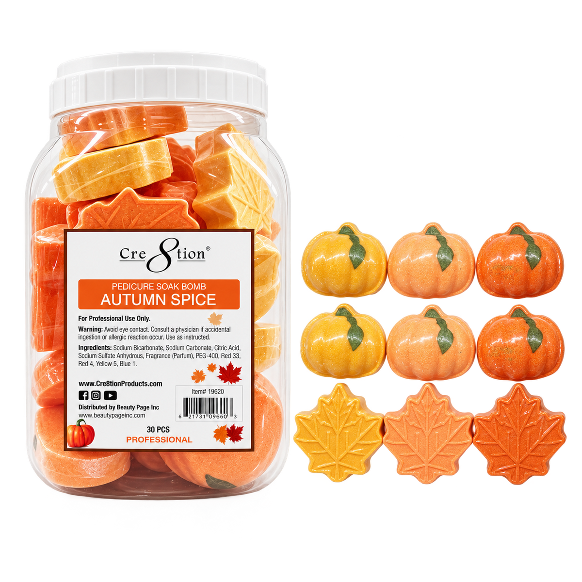 Cre8tion Pedicure Soak Bomb Autumn Spice