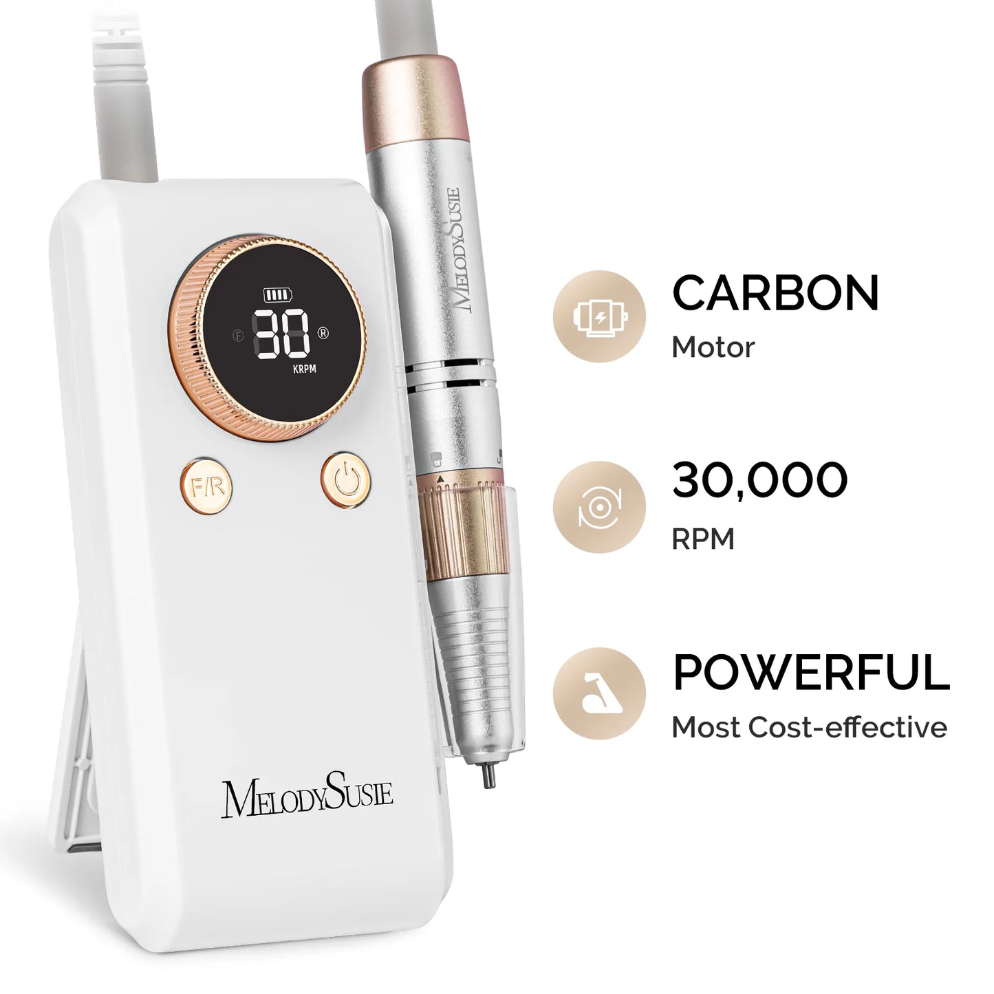 SC330G Rechargeable 30000RPM Nail Drill - Gold