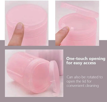 Nail Cotton Pad Storage Container with Press-Top Lid