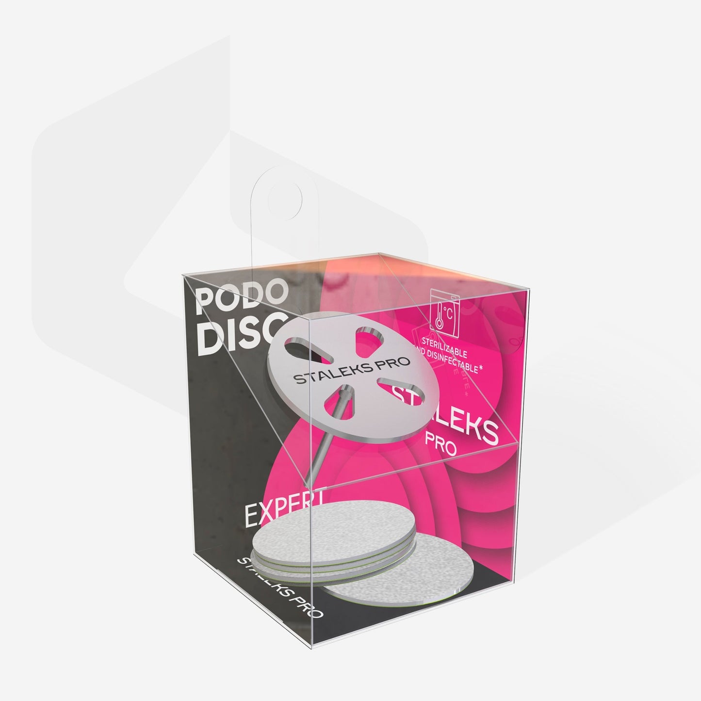 Pedicure disc PODODISC L (25 mm) EXPERT and set of Disposable Files 180 Grit 5 pcs