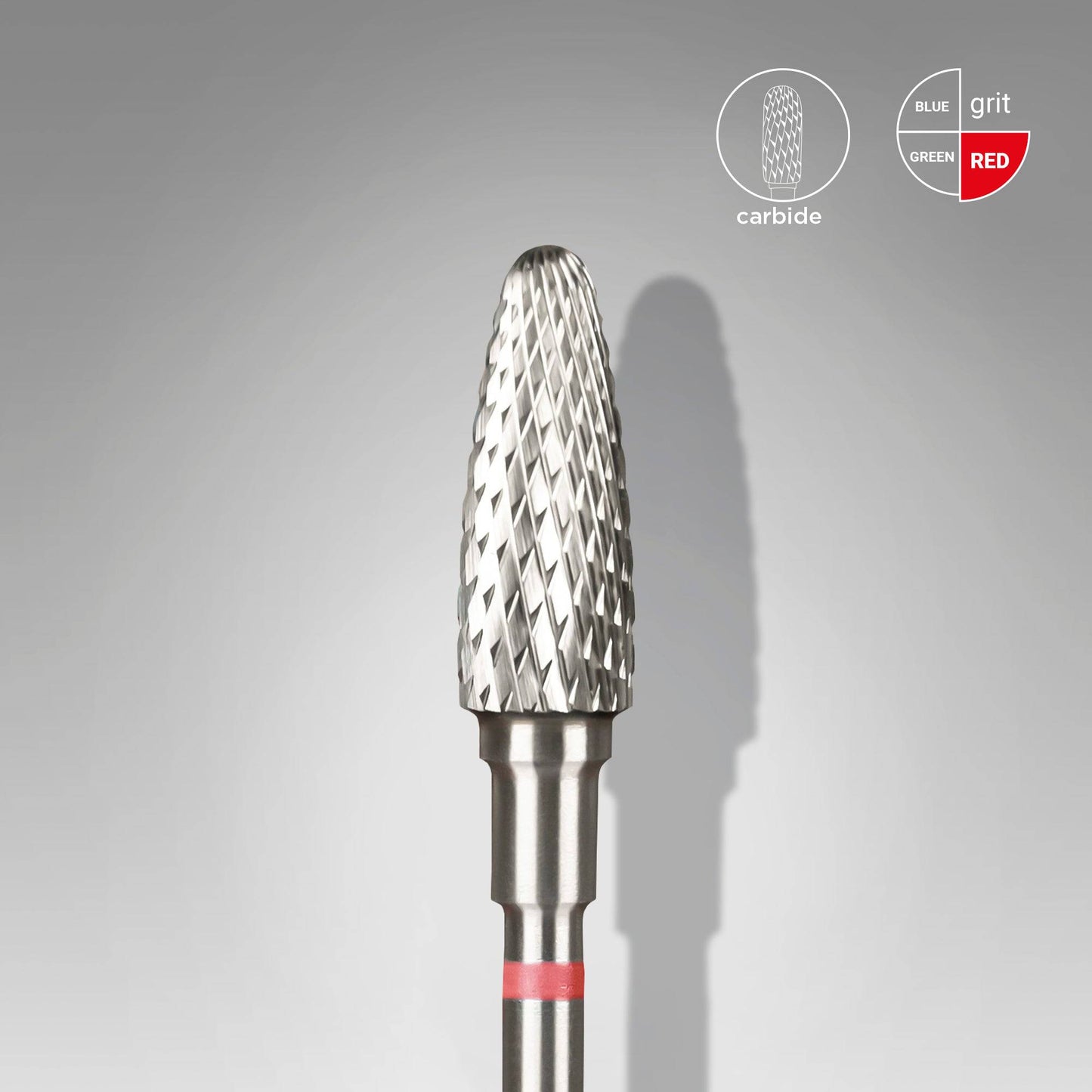 Carbide Nail Drill Bit "corn" red, 5 mm