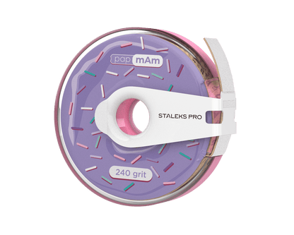 White Disposable Abrasive Tape papmAm Expert 240 Grit (Plastic Case)