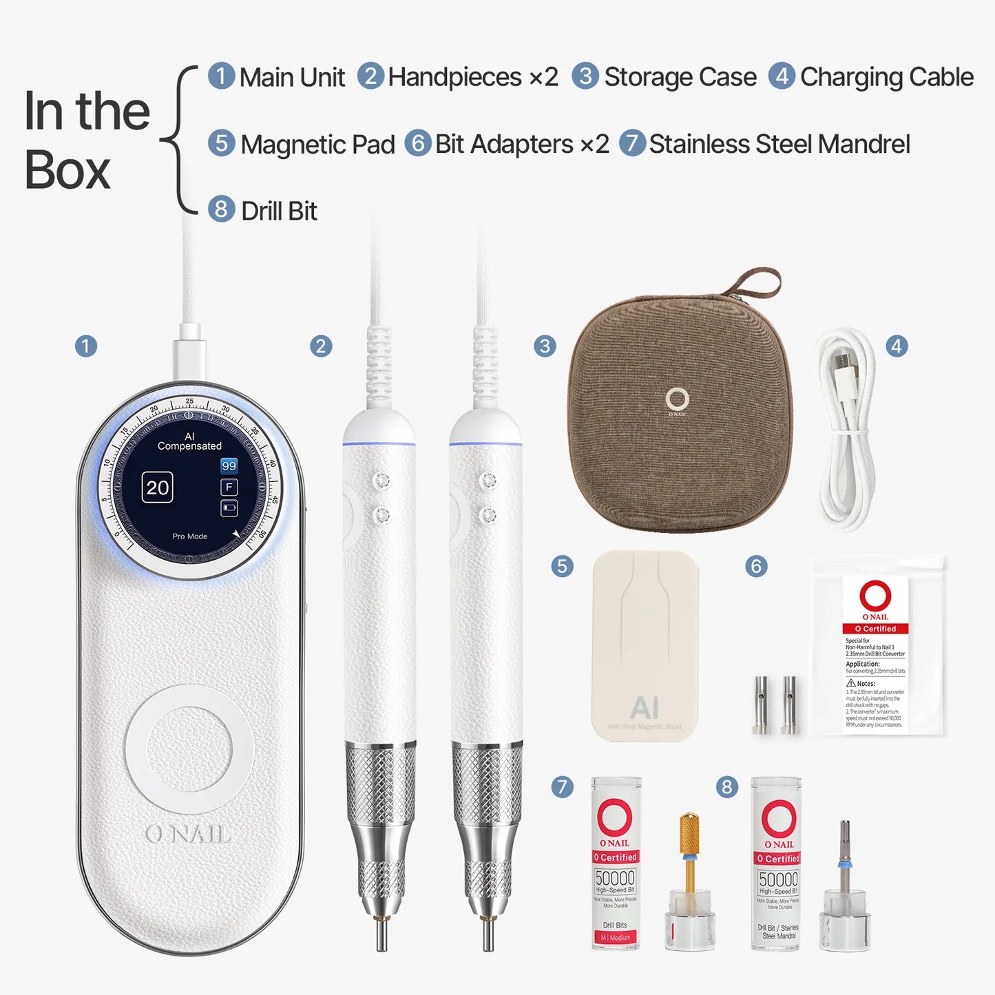 O NAIL AI Precision Nail Drill