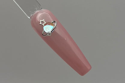 Planet With Star Nail Charm