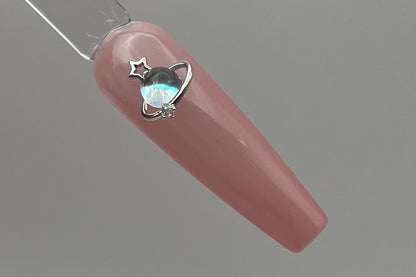 Planet With Star Nail Charm
