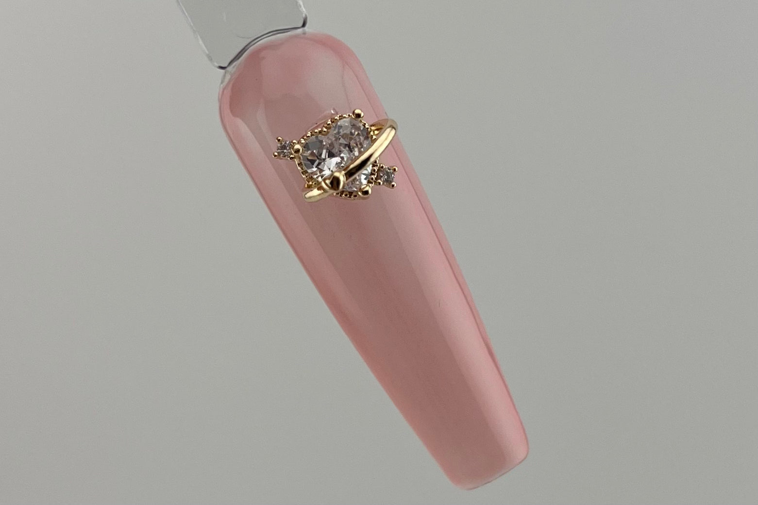 Heart with Ring Nail Charm