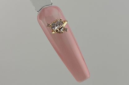 Heart With Ring Nail Charm