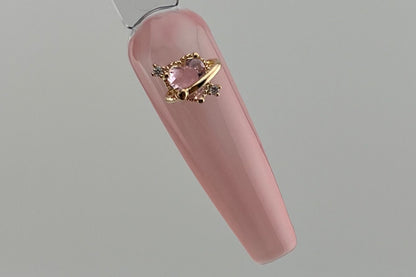 Heart With Ring Nail Charm