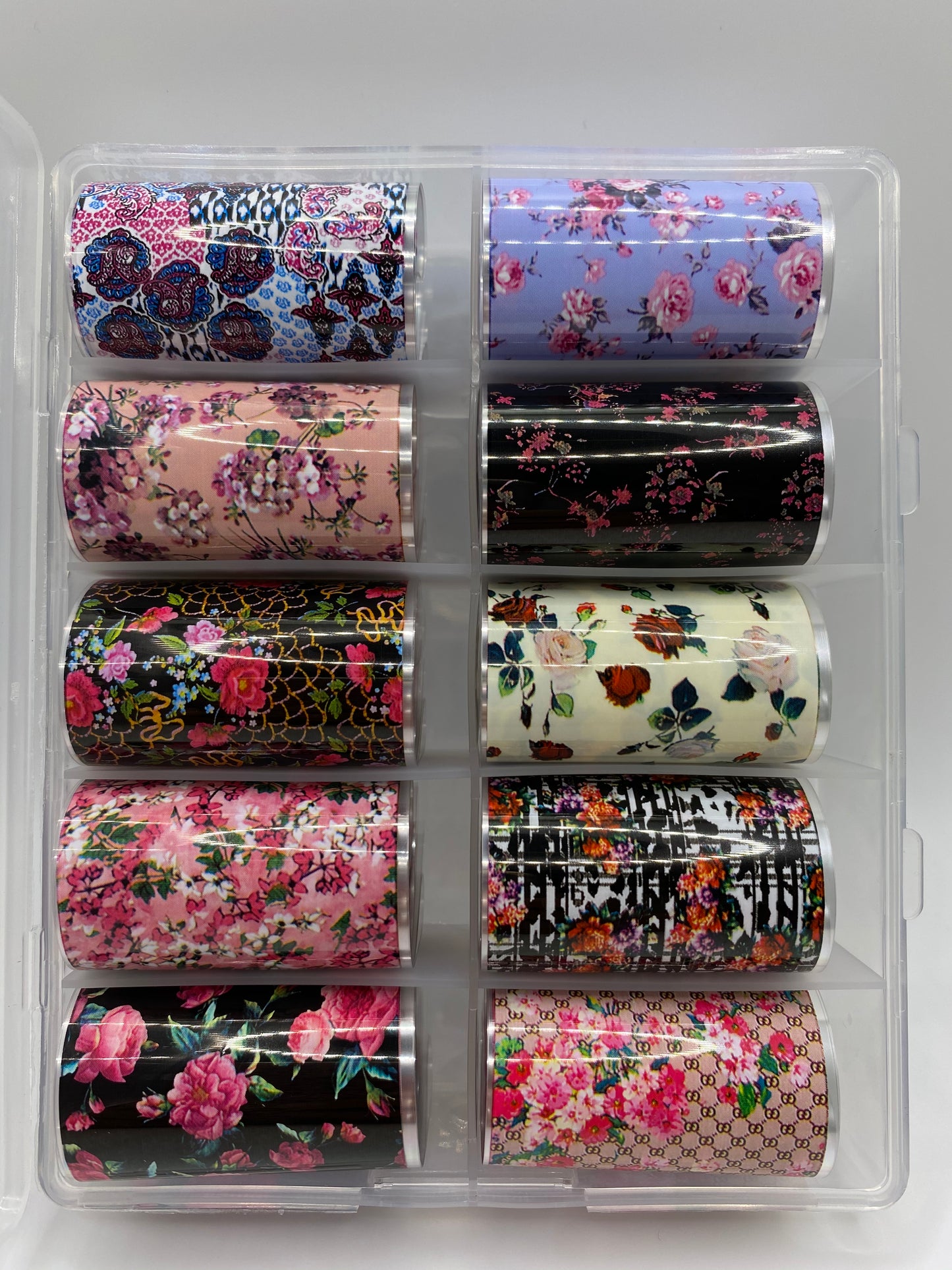 Vintage Flower Nail Foil Box