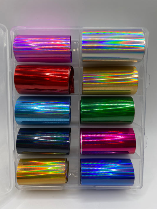 Holographic Solid Color Nail Transfer Foil