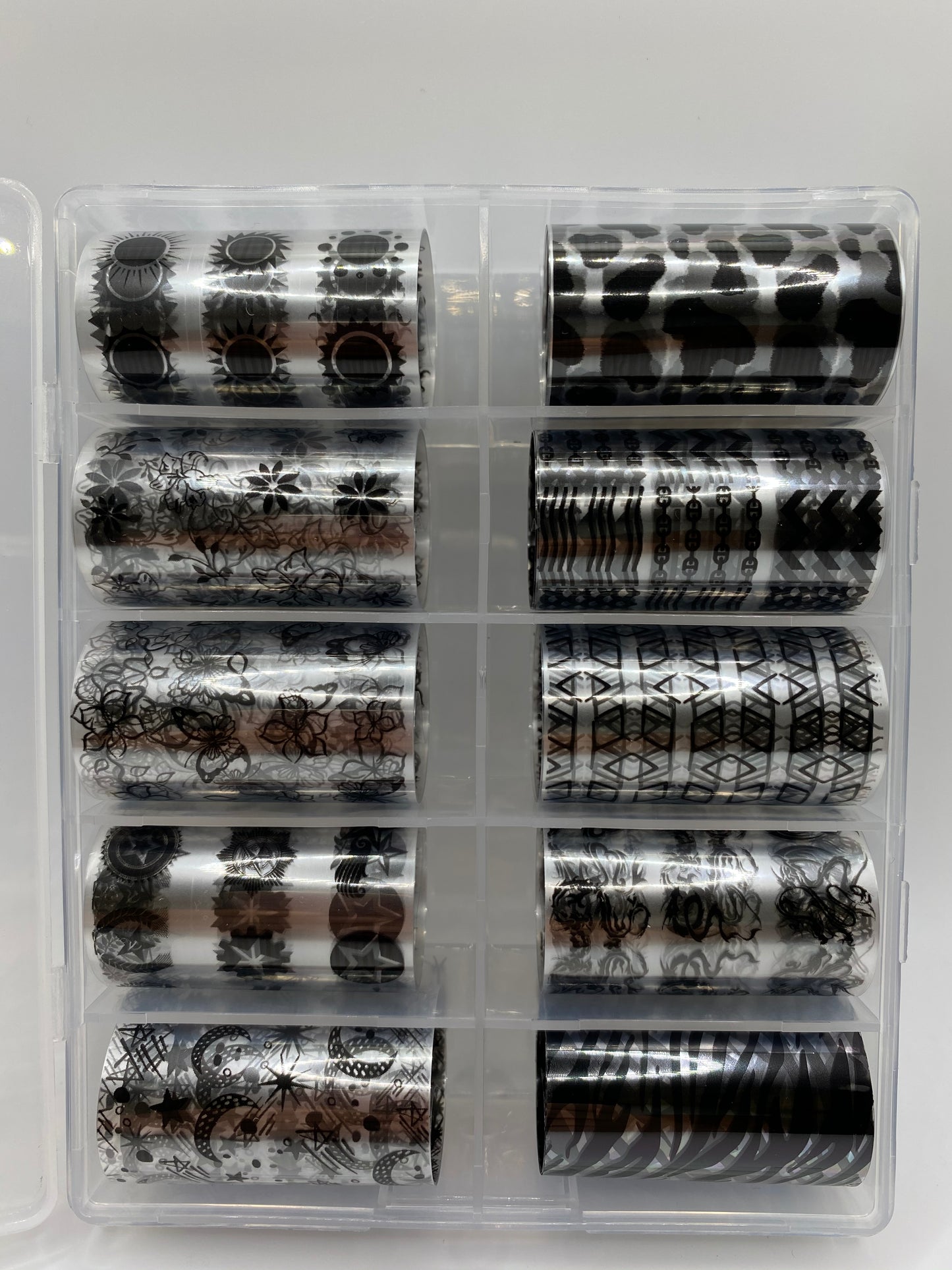 Mix Black Pattern Nail Foil Box