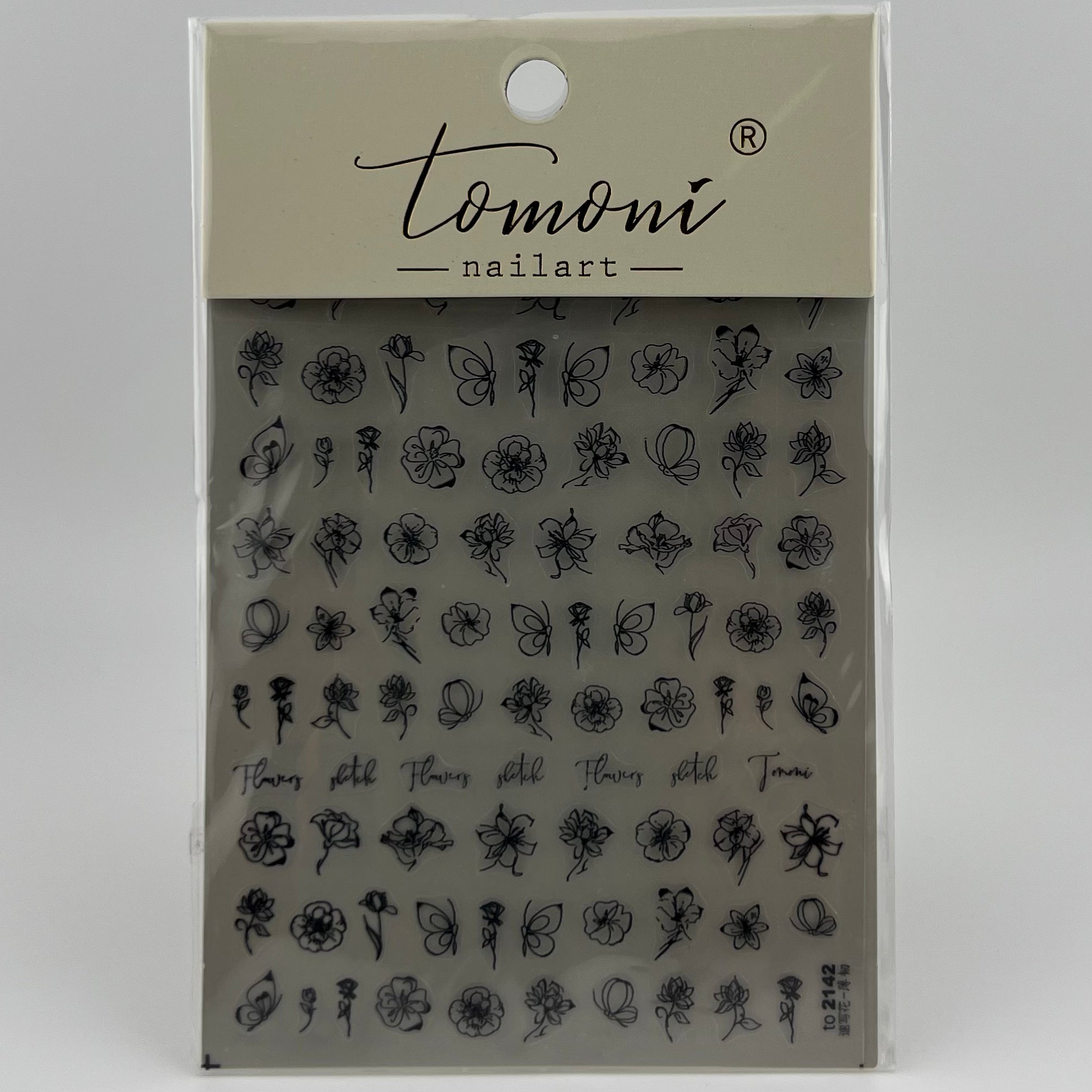 Flower and Butterfly Nail Sticker